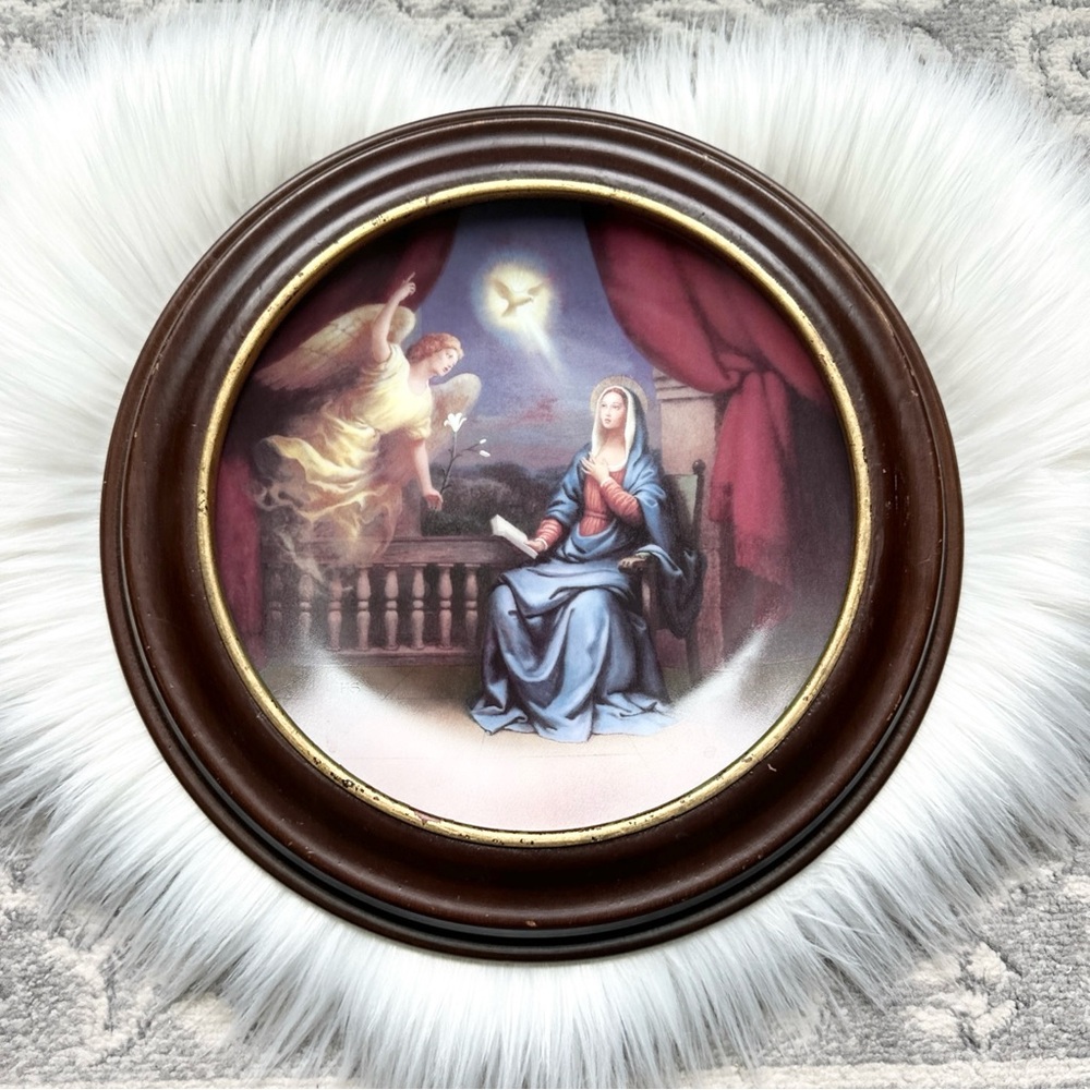 Plate #1072A The Annunciation Christmas Plate by Hector Garrido 1992 In Frame